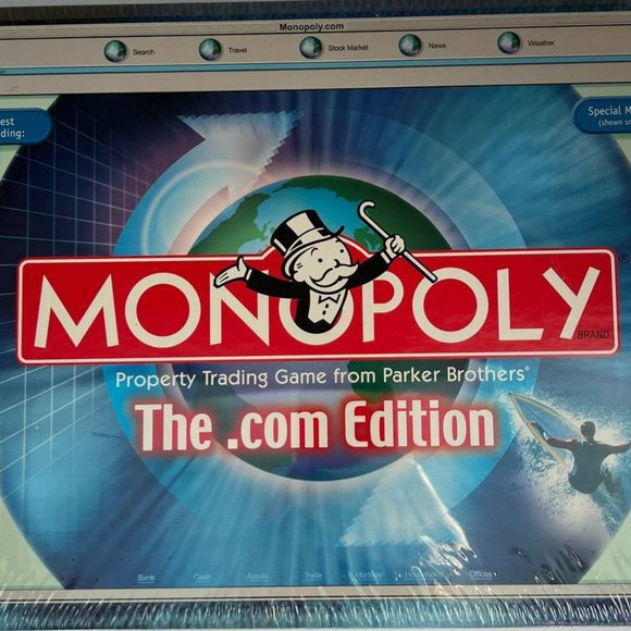 Vintage Monopoly The .com Edition Parker Brothers‎ Board Game Sealed - Picture 2 of 9